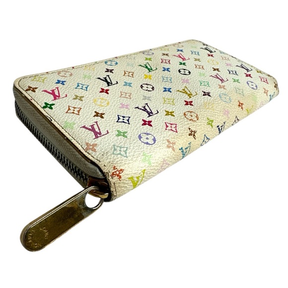 Louis Vuitton White Monogram Multicolor Murakami  Zippy Wallet - Picture 6 of 16